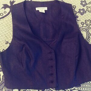 Christian Siriano New York linen blend vest